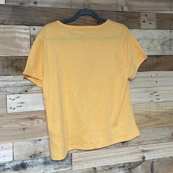 J. Crew size XL organic slub tee in bright orange boxy fit - Picture 6 of 6
